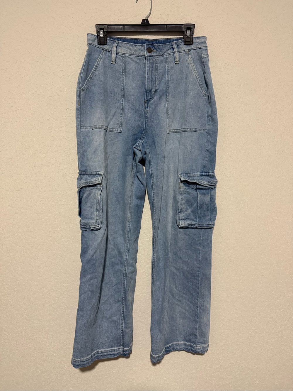 Cargo Light Blue Women's Straight Leg Cargo Jeans
